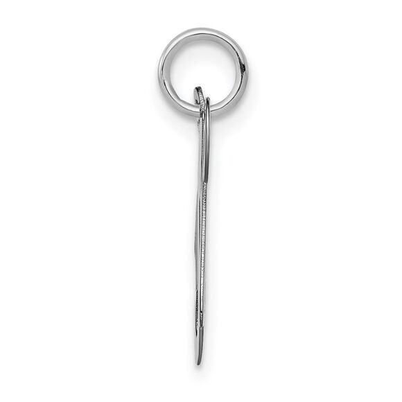 14k White Gold, Sophia Collection, Small Script Initial N Pendant - Picture 2 of 5